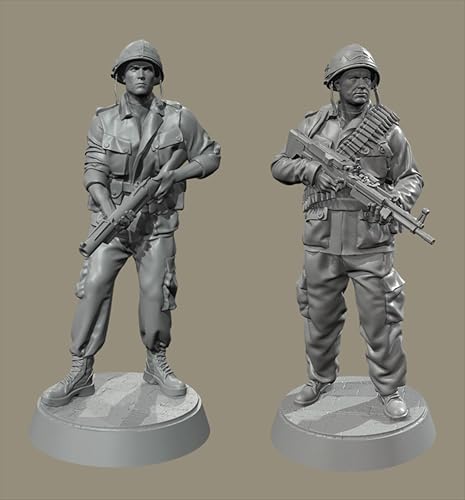 ZWJFDGQM 1/35 WWII US Soldier Resin Soldier Model Kit Unbemalt und unmontiert Figur Resin Model Kit (2 Personen) //H9e7X9 von ZWJFDGQM