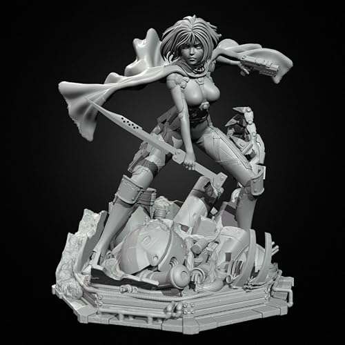 ZWJFDGQM 75mm Sci-Fi Agent Weiblicher Soldat Resin Modell bausatz Unbemalt und unmontiert Soldat Resin Modell bausatz //X7G6O2 von ZWJFDGQM