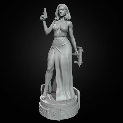 ZWJFDGQM 75mm Sci-Fi Agent Weiblicher Soldat Resin Modell bausatz Unbemalt und unmontiert Soldat Resin Modell bausatz //X7G6O3 von ZWJFDGQM