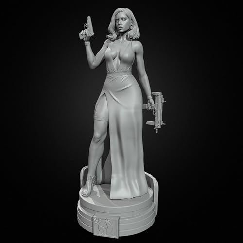 ZWJFDGQM 75mm Sci-Fi Agentin Soldatin Resin Soldat BausatzUnbemalt und unmontiert Figur Harz Modell-Bausatz // H5e7X2 von ZWJFDGQM