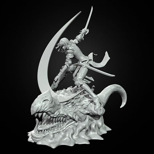 ZWJFDGQM 80mm Ancient Female Samurai Soldier Resin Soldier Model Kit Unbemalt und unmontiert Figur Resin Model Kit // H5e6X9 von ZWJFDGQM