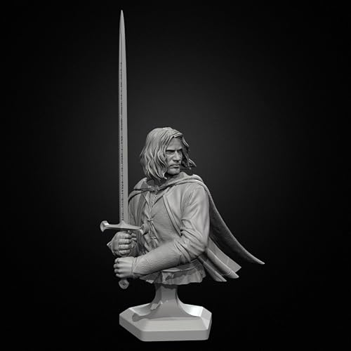 ZWJFDGQM 90mm Alteuropäische Samurai Büste aus Resin Modellbausatz Unbemalt und unmontiert Soldat aus Resin Modellbausatz //X6G3O2 von ZWJFDGQM