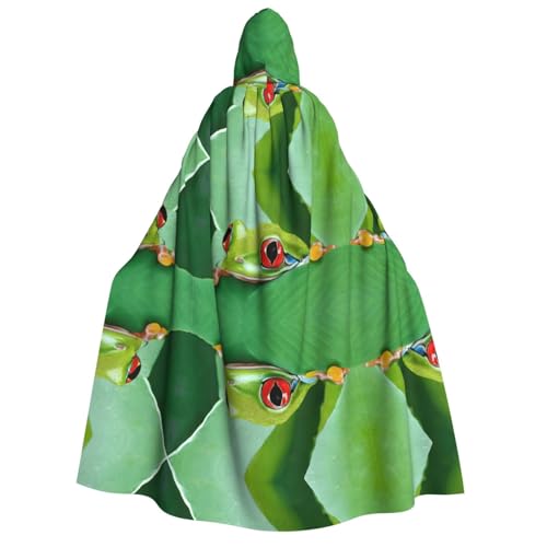 ZWLPNZZD (Baum Frosch Baby) Druck Kapuzenumhang lang und bequem für Halloween, Rollenspiele, Party, Cosplay, Herren Damen Kostüme von ZWLPNZZD
