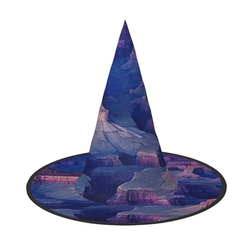 ZWLPNZZD (Beauty Grand Canyon) Bedruckter faltbarer Halloween-Hut Urlaub Kostüm Kappe Cosplay Party Hexenhüte 2 Stück von ZWLPNZZD