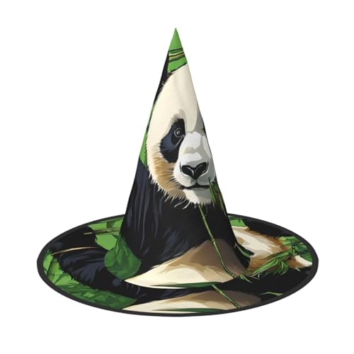 ZWLPNZZD (Cartoon Panda) Bedruckter faltbarer Halloween-Hut Urlaub Kostüm Kappe Cosplay Party Hexenhüte 1 von ZWLPNZZD