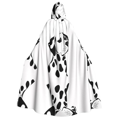 ZWLPNZZD (Dalmatiner) Kapuzenumhang, lang und bequem, für Halloween, Rollenspiele, Party, Cosplay, Herren und Damen von ZWLPNZZD