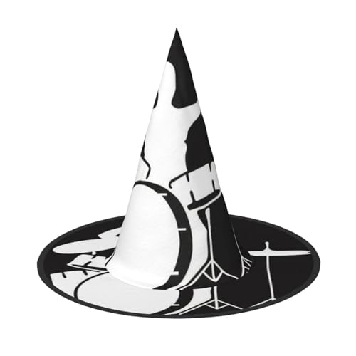 ZWLPNZZD (Drummer) bedruckter faltbarer Halloween-Hut Urlaub Kostüm Kappe Cosplay Party Hexenhüte 1 von ZWLPNZZD