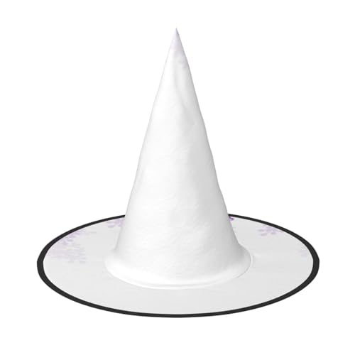 ZWLPNZZD (Einrahmung lila Blumen in Blüte) bedruckter faltbarer Halloween-Hut Urlaub Kostüm Kappe Cosplay Party Hexenhüte 3 Stück von ZWLPNZZD