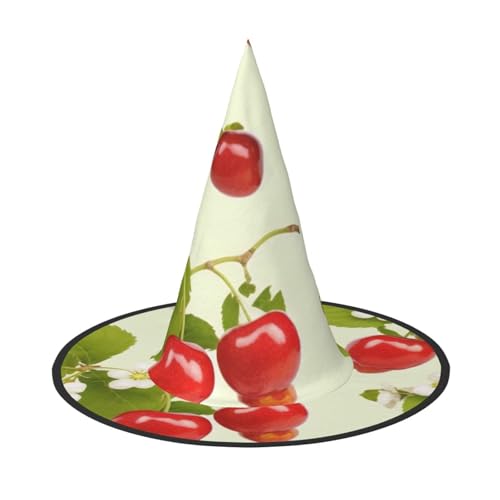 ZWLPNZZD (Erdbeermuster) bedruckter, faltbarer Halloween-Hut, Urlaub, Kostüm, Kappe, Cosplay, Party, Hexenhüte, 3 Stück von ZWLPNZZD