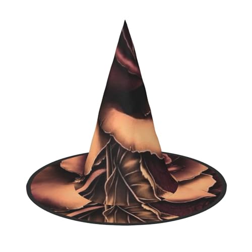 ZWLPNZZD (Gothic Rose) Bedruckter faltbarer Halloween-Hut Urlaub Kostüm Kappe Cosplay Party Hexenhüte 2 Stück von ZWLPNZZD