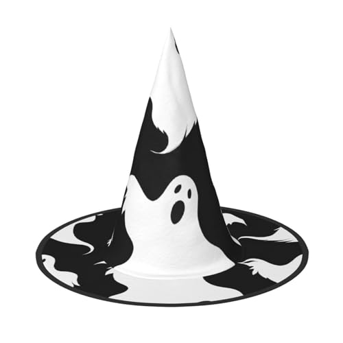 ZWLPNZZD (Halloween Goth) Bedruckter faltbarer Halloween-Hut Urlaub Kostüm Kappe Cosplay Party Hexenhüte 2 Stück von ZWLPNZZD