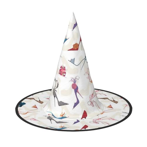 ZWLPNZZD (High Heel-Schuhe), bedruckter, faltbarer Halloween-Hut, Urlaub, Kostüm, Kappe, Cosplay, Party, Hexenhüte, 2 Stück von ZWLPNZZD