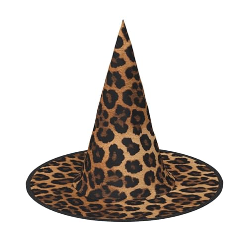 ZWLPNZZD (Leopardenmuster) bedruckter faltbarer Halloween-Hut Urlaub Kostüm Kappe Cosplay Party Hexenhüte 1 von ZWLPNZZD