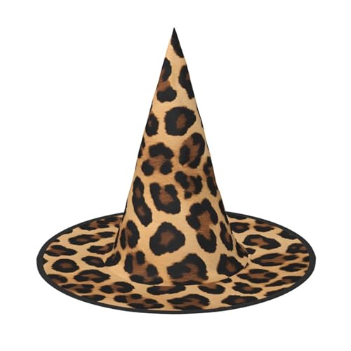 ZWLPNZZD (Leopardenmuster) bedruckter faltbarer Halloween-Hut Urlaub Kostüm Kappe Cosplay Party Hexenhüte 1 von ZWLPNZZD