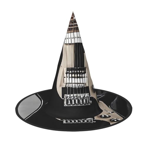 ZWLPNZZD (Musikgitarre) Bedruckter faltbarer Halloween-Hut Urlaub Kostüm Kappe Cosplay Party Hexenhüte 1 von ZWLPNZZD