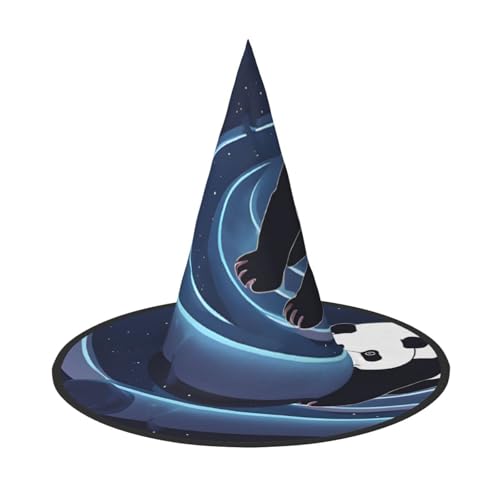 ZWLPNZZD (Panda) Bedruckter faltbarer Halloween-Hut Urlaub Kostüm Kappe Cosplay Party Hexenhüte 1 von ZWLPNZZD