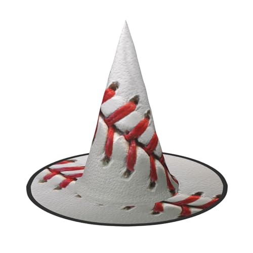 ZWLPNZZD (Sport Ball Baseball) Bedruckter faltbarer Halloween-Hut Urlaub Kostüm Kappe Cosplay Party Hexenhüte 2 Stück von ZWLPNZZD