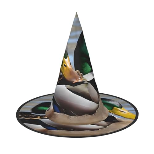 ZWLPNZZD (Stockente) Bedruckter faltbarer Halloween-Hut Urlaub Kostüm Kappe Cosplay Party Hexenhüte 1 von ZWLPNZZD