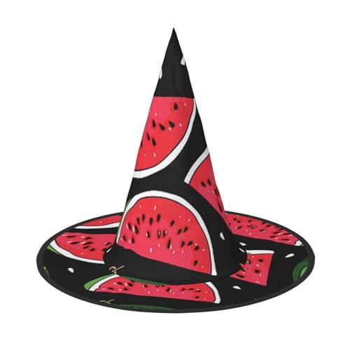 ZWLPNZZD (Wassermelone) bedruckter faltbarer Halloween-Hut Urlaub Kostüm Kappe Cosplay Party Hexenhüte 1 von ZWLPNZZD