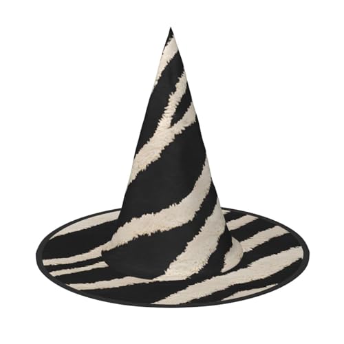 ZWLPNZZD (Zebra-Tier) bedruckter, faltbarer Halloween-Hut, Urlaub, Kostüm, Kappe, Cosplay, Party, Hexenhüte, 2 Stück von ZWLPNZZD