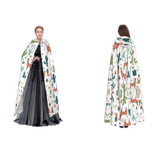 ZWLPNZZD Alpaka-Llama-Druck, Kapuzenumhang, lang und bequem, für Halloween, Rollenspiele und mehr ZWLPNZZD Alpaka-Llama-Druck, Kapuzenumhang, lang und bequem, für Halloween, Rollenspiele und mehr von ZWLPNZZD