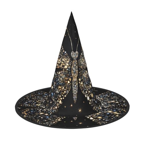 ZWLPNZZD Bedruckter faltbarer Halloween-Hut, Urlaub, Kostüm, Kappe, Cosplay, Party, Hexenhüte, 2 Stück von ZWLPNZZD