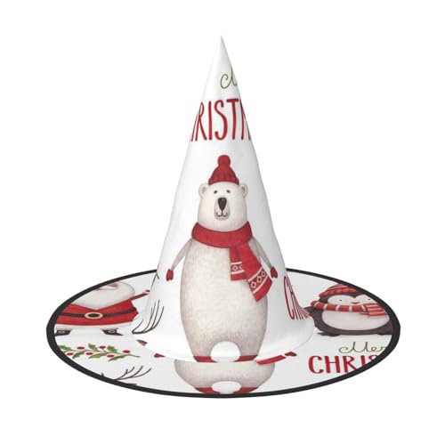 ZWLPNZZD Bedruckter faltbarer Halloween-Hut, Urlaub, Kostüm, Kappe, Cosplay, Party, Hexenhüte, 2 Stück von ZWLPNZZD