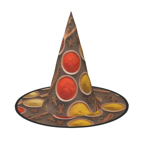ZWLPNZZD Bedruckter faltbarer Halloween-Hut, Urlaub, Kostüm, Kappe, Cosplay, Party, Hexenhüte, 2 Stück von ZWLPNZZD