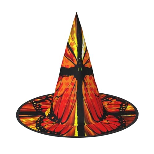 ZWLPNZZD Bedruckter faltbarer Halloween-Hut, Urlaub, Kostüm, Kappe, Cosplay, Party, Hexenhüte, 2 Stück von ZWLPNZZD