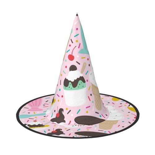 ZWLPNZZD Bedruckter faltbarer Halloween-Hut, Urlaub, Kostüm, Kappe, Cosplay, Party, Hexenhüte, 2 Stück von ZWLPNZZD