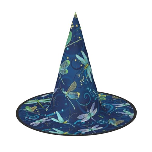 ZWLPNZZD Bedruckter faltbarer Halloween-Hut, Urlaub, Kostüm, Kappe, Cosplay, Party, Hexenhut, 2 Stück von ZWLPNZZD