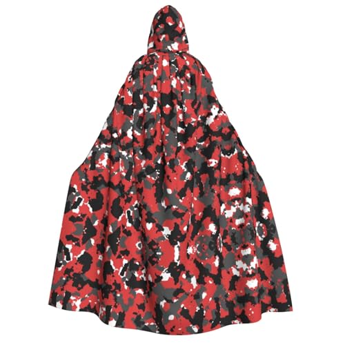 ZWLPNZZD Camouflage-Muster mit Kapuze, lang und bequem, für Halloween, Rollenspiele, Party, Cosplay, Herren und Damen von ZWLPNZZD