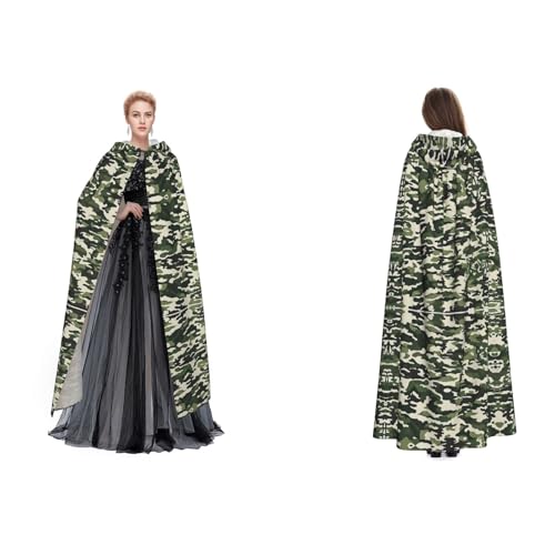 ZWLPNZZD Cold Tree Camouflage-Umhang mit Kapuze, lang und bequem, für Halloween, Rollenspiele und mehr von ZWLPNZZD