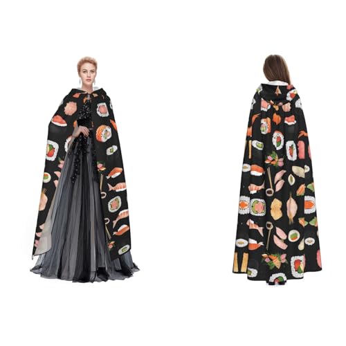 ZWLPNZZD Japanischer Sushi-Umhang mit Kapuze, lang, bequem, für Halloween, Rollenspiele und mehr ZWLPNZZD Japanischer Sushi-Umhang mit Kapuze, lang, bequem, für Halloween, Rollenspiele und mehr von ZWLPNZZD