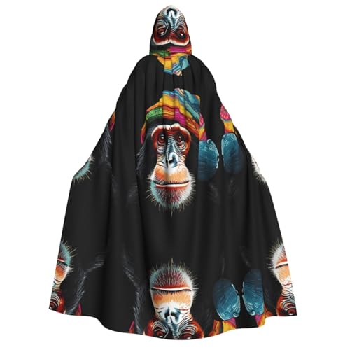 ZWLPNZZD Kapuzenumhang mit Affenmotiv, lang und bequem, für Halloween, Rollenspiele, Party, Cosplay, Herren und Damen ZWLPNZZD Kapuzenumhang mit Affenmotiv, lang und bequem, für Halloween, Rollenspiele, Party, Cosplay, Herren und Damen von ZWLPNZZD