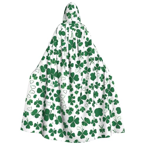 ZWLPNZZD Kapuzenumhang mit Aufdruck "Happy St. Patrick's Day", lang und bequem, für Halloween, Rollenspiele, Party, Cosplay, Herren und Damen von ZWLPNZZD