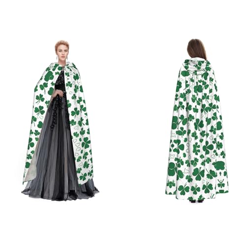 ZWLPNZZD Kapuzenumhang mit Aufdruck "Happy St. Patrick's Day", lang und bequem, für Halloween, Rollenspiele und mehr ZWLPNZZD Kapuzenumhang mit Aufdruck "Happy St. Patrick's Day", lang und bequem, für Halloween, Rollenspiele und mehr von ZWLPNZZD