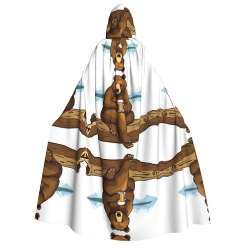 ZWLPNZZD Kapuzenumhang mit Bärenmotiv, lang und bequem, für Halloween, Rollenspiele, Party, Cosplay, Herren und Damen ZWLPNZZD Kapuzenumhang mit Bärenmotiv, lang und bequem, für Halloween, Rollenspiele, Party, Cosplay, Herren und Damen von ZWLPNZZD