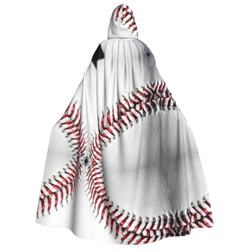 ZWLPNZZD Kapuzenumhang mit Baseball-Spitze, lang, bequem für Halloween, Rollenspiele, Party, Cosplay, Herren und Damen von ZWLPNZZD