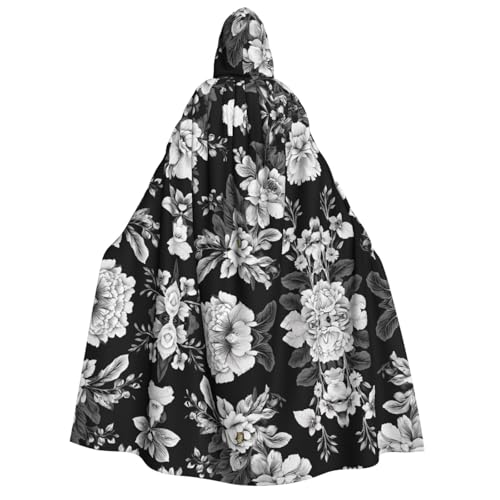 ZWLPNZZD Kapuzenumhang mit Blumendruck, lang und bequem, für Halloween, Rollenspiele, Party, Cosplay, Herren und Damen ZWLPNZZD Kapuzenumhang mit Blumendruck, lang und bequem, für Halloween, Rollenspiele, Party, Cosplay, Herren und Damen von ZWLPNZZD