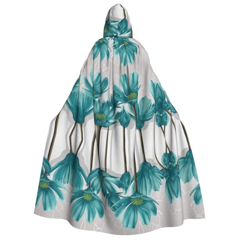 ZWLPNZZD Kapuzenumhang mit Blumenmuster, lang und bequem, für Halloween, Rollenspiele, Party, Cosplay, für Herren und Damen, Blaugrün ZWLPNZZD Kapuzenumhang mit Blumenmuster, lang und bequem, für Halloween, Rollenspiele, Party, Cosplay, für Herren und Damen, Blaugrün von ZWLPNZZD