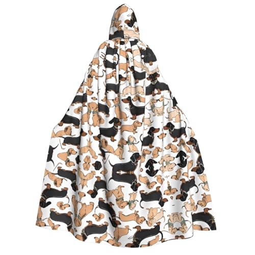 ZWLPNZZD Kapuzenumhang mit Dackel-Blumenmuster, lang und bequem, für Halloween, Rollenspiele, Party, Cosplay, Herren und Damen ZWLPNZZD Kapuzenumhang mit Dackel-Blumenmuster, lang und bequem, für Halloween, Rollenspiele, Party, Cosplay, Herren und Damen von ZWLPNZZD