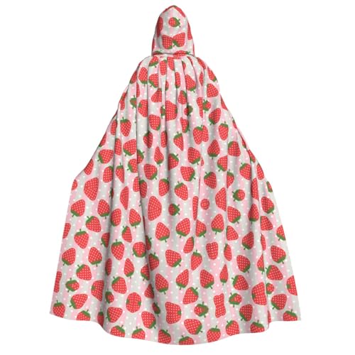 ZWLPNZZD Kapuzenumhang mit Erdbeermotiv, lang und bequem, für Halloween, Rollenspiele, Party, Cosplay, Herren und Damen ZWLPNZZD Kapuzenumhang mit Erdbeermotiv, lang und bequem, für Halloween, Rollenspiele, Party, Cosplay, Herren und Damen von ZWLPNZZD