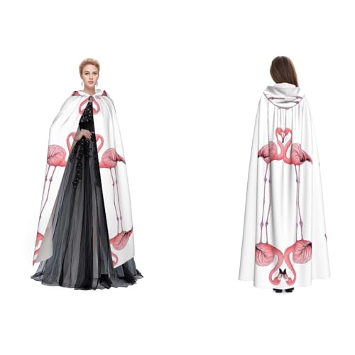 ZWLPNZZD Kapuzenumhang mit Flamingo-Druck, lang und bequem, für Halloween, Rollenspiele und mehr, Schwarz, Einheitsgröße ZWLPNZZD Kapuzenumhang mit Flamingo-Druck, lang und bequem, für Halloween, Rollenspiele und mehr, Schwarz, Einheitsgröße von ZWLPNZZD
