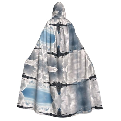 ZWLPNZZD Kapuzenumhang mit Flugzeugkunstdruck, lang und bequem, für Halloween, Rollenspiele, Party, Cosplay, Herren und Damen ZWLPNZZD Kapuzenumhang mit Flugzeugkunstdruck, lang und bequem, für Halloween, Rollenspiele, Party, Cosplay, Herren und Damen von ZWLPNZZD