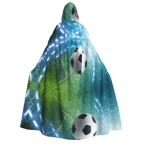 ZWLPNZZD Kapuzenumhang mit Fußball-Motiv, lang und bequem, für Halloween, Rollenspiele, Party, Cosplay, Herren und Damen ZWLPNZZD Kapuzenumhang mit Fußball-Motiv, lang und bequem, für Halloween, Rollenspiele, Party, Cosplay, Herren und Damen von ZWLPNZZD