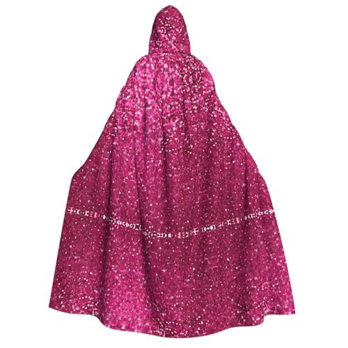 ZWLPNZZD Kapuzenumhang mit Glitzermuster, lang und bequem, für Halloween, Rollenspiele, Party, Cosplay, Herren und Damen von ZWLPNZZD