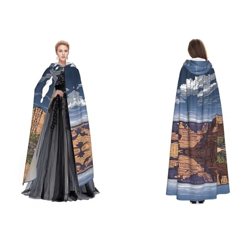 ZWLPNZZD Kapuzenumhang mit Grand Canyon-Druck, lang und bequem für Halloween, Rollenspiele und mehr ZWLPNZZD Kapuzenumhang mit Grand Canyon-Druck, lang und bequem für Halloween, Rollenspiele und mehr von ZWLPNZZD