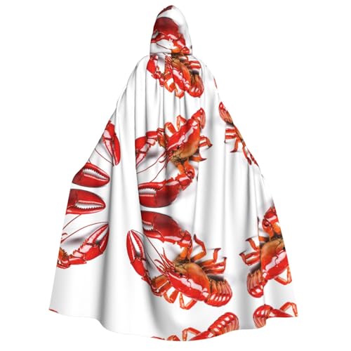 ZWLPNZZD Kapuzenumhang mit Hummer-Druck, lang und bequem, für Halloween, Rollenspiele, Party, Cosplay, Herren und Damen ZWLPNZZD Kapuzenumhang mit Hummer-Druck, lang und bequem, für Halloween, Rollenspiele, Party, Cosplay, Herren und Damen von ZWLPNZZD