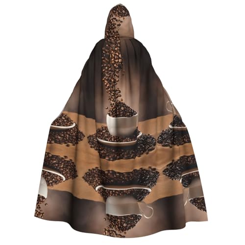 ZWLPNZZD Kapuzenumhang mit Kaffeebohnen, lang und bequem, für Halloween, Rollenspiele, Party, Cosplay, Herren und Damen ZWLPNZZD Kapuzenumhang mit Kaffeebohnen, lang und bequem, für Halloween, Rollenspiele, Party, Cosplay, Herren und Damen von ZWLPNZZD